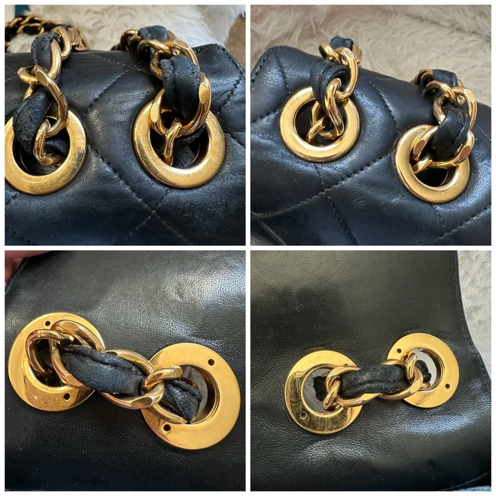 Chanel Black Jumbo Quilted Shoulder Bag with Gold Chain - Picture 5 of 12